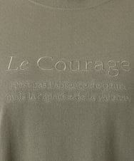 OLKJA03069 eur3(エウルキューブ) 【WEB先行販売】【大きいサイズ】ロゴ刺繍ラグランカットソー カーキ(36)
