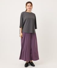 OLKJA03069 eur3(エウルキューブ) 【WEB先行販売】【大きいサイズ】ロゴ刺繍ラグランカットソー ダークグレー(93)