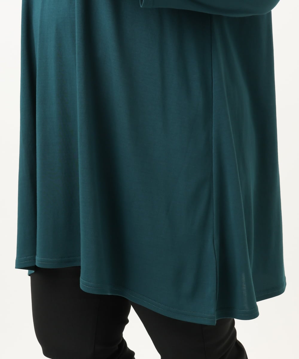 OLKJA04069 eur3(エウルキューブ) 【大きいサイズ/UVカット/吸水速乾】接触冷感ジャージーチュニック グリーン(35)