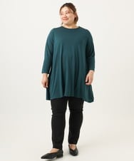 OLKJA04069 eur3(エウルキューブ) 【大きいサイズ/UVカット/吸水速乾】接触冷感ジャージーチュニック グリーン(35)