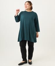 OLKJA04069 eur3(エウルキューブ) 【大きいサイズ/UVカット/吸水速乾】接触冷感ジャージーチュニック グリーン(35)