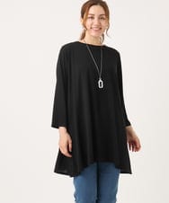 OLKJA04069 eur3(エウルキューブ) 【大きいサイズ/UVカット/吸水速乾】接触冷感ジャージーチュニック ブラック(94)
