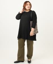 OLKJA04069 eur3(エウルキューブ) 【大きいサイズ/UVカット/吸水速乾】接触冷感ジャージーチュニック ブラック(94)