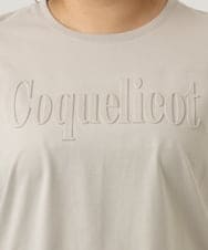 OLKJA05049 eur3(エウルキューブ) 【大きいサイズ】エンボスロゴTシャツ グレージュ(89)