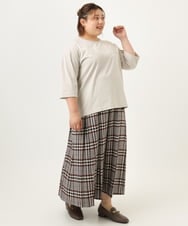OLKJA05049 eur3(エウルキューブ) 【大きいサイズ】エンボスロゴTシャツ グレージュ(89)