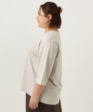 OLKJA05049 eur3(エウルキューブ) 【大きいサイズ】エンボスロゴTシャツ グレージュ(89)