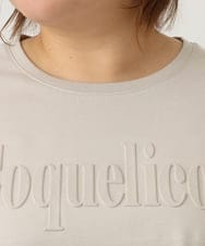 OLKJA05049 eur3(エウルキューブ) 【大きいサイズ】エンボスロゴTシャツ グレージュ(89)