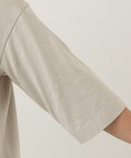 OLKJA05049 eur3(エウルキューブ) 【大きいサイズ】エンボスロゴTシャツ グレージュ(89)