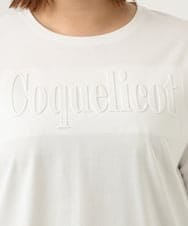 OLKJA05049 eur3(エウルキューブ) 【大きいサイズ】エンボスロゴTシャツ ホワイト(90)