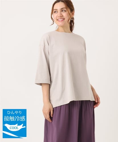 OLKJA10049 eur3 【大きいサイズ/接触冷感】UVカットロールアップスリーブカットソー