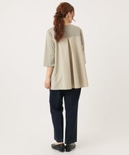 OLKJA13089 eur3(エウルキューブ) 【大きいサイズ/LAVEANGE×eur3】シャーリング異素材ドッキングプルオーバー カーキ(36)