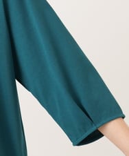 OLKJD01079 eur3(エウルキューブ) 【WEB先行販売】【大きいサイズ/接触冷感/UVカット】Vネック裾シア―カットソー グリーン