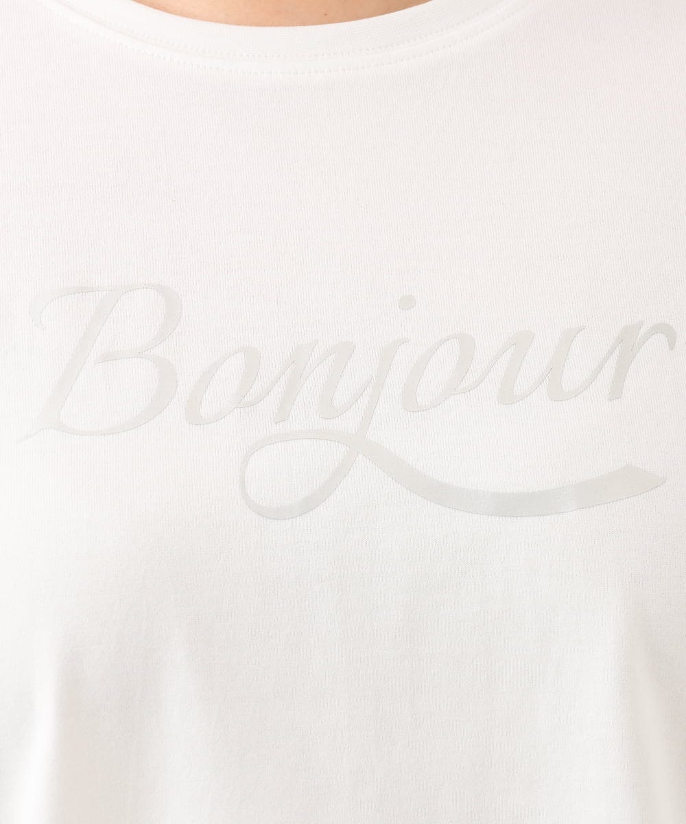 OLKJD05069 eur3(エウルキューブ) 【WEB先行販売】【大きいサイズ】ドロップショルダーロゴTシャツ ホワイト