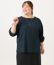 OLKJD12059 eur3(エウルキューブ) 【大きいサイズ】カーブヘムカットソー グリーン
