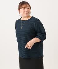 OLKJD12059 eur3(エウルキューブ) 【大きいサイズ】カーブヘムカットソー グリーン