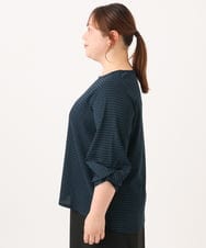 OLKJD12059 eur3(エウルキューブ) 【大きいサイズ】カーブヘムカットソー グリーン