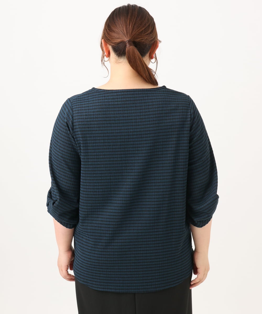 OLKJD12059 eur3(エウルキューブ) 【大きいサイズ】カーブヘムカットソー グリーン