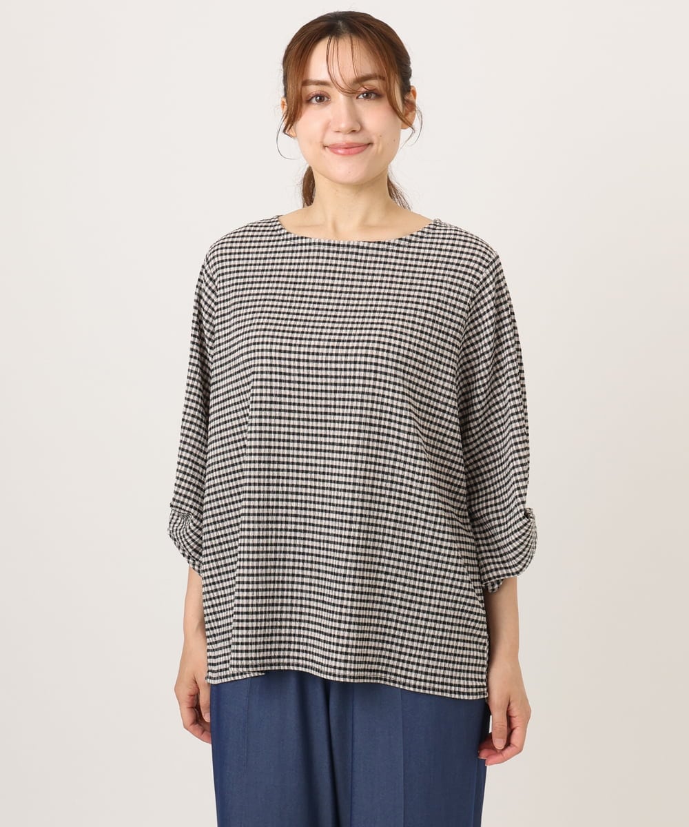 OLKJD12059 eur3(エウルキューブ) 【大きいサイズ】カーブヘムカットソー アイボリー