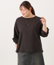 OLKJD12059 eur3(エウルキューブ) 【大きいサイズ】カーブヘムカットソー ダークブラウン