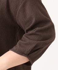 OLKJD13069 eur3(エウルキューブ) 【大きいサイズ】レイヤード風裾レーストップス ダークブラウン