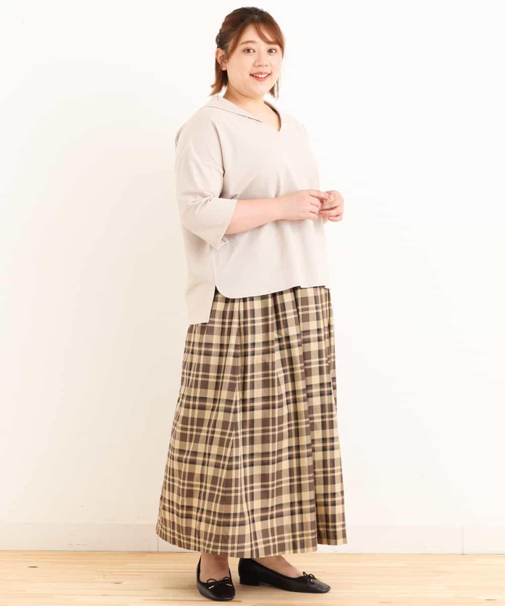 大きいサイズ セーラーカラートップス カットソー Tシャツ Eur3 エウルキューブ イトキンオンラインストア