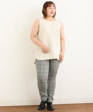 OLKJP02040 eur3(エウルキューブ) 【大きいサイズ】ワッフルロング丈タンクトップ アイボリー(80)