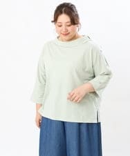 OLKJS14079 eur3(エウルキューブ) 【大きいサイズ】ドクターカラーカットソー ライトグリーン(30)