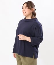 OLKJS14079 eur3(エウルキューブ) 【大きいサイズ】ドクターカラーカットソー ネイビー(57)