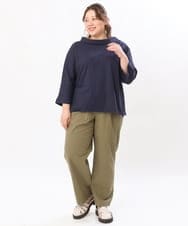 OLKJS14079 eur3(エウルキューブ) 【大きいサイズ】ドクターカラーカットソー ネイビー(57)