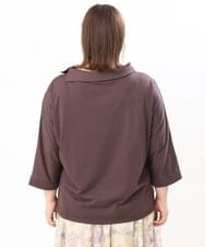 OLKJS14079 eur3(エウルキューブ) 【大きいサイズ】ドクターカラーカットソー ブラウン(87)