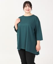 OLKJV15079 eur3(エウルキューブ) 【大きいサイズ】バックペプラムカットソー グリーン(35)