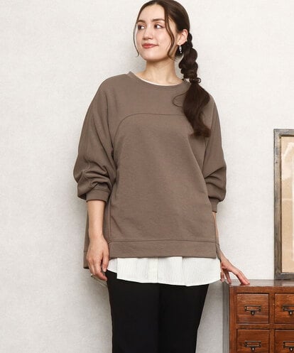 OLKKA01069 eur3 【WEB先行販売】【大きいサイズ】ダンボールスウェットプルオーバー