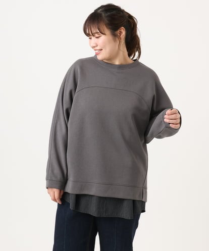 OLKKA01069 eur3 【WEB先行販売】【大きいサイズ】ダンボールスウェットプルオーバー