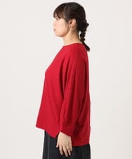 OLKKA08069 eur3(エウルキューブ) 【WEB先行販売】【大きいサイズ】シャーリングジャージープルオーバー レッド(05)