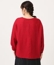 OLKKA08069 eur3(エウルキューブ) 【WEB先行販売】【大きいサイズ】シャーリングジャージープルオーバー レッド(05)