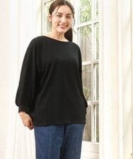 OLKKA11059 eur3(エウルキューブ) 【WEB先行販売】【大きいサイズ】リップルボーダーカットソー ブラック(94)