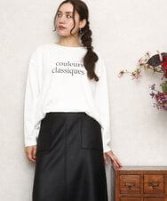 OLKKA22059 eur3(エウルキューブ) 【WEB先行販売】【大きいサイズ】裾ラウンドロゴTシャツ ホワイト(90)