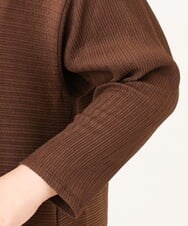 OLKKD06069 eur3(エウルキューブ) 【WEB先行販売】【大きいサイズ】シャーリングリップルカットソー ダークブラウン