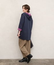 OLKKD07099 eur3(エウルキューブ) 【大きいサイズ】ダンボールリバーフーディトップス ネイビー（WEB限定カラー）
