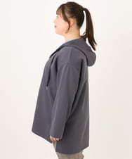 OLKKD07099 eur3(エウルキューブ) 【大きいサイズ】ダンボールリバーフーディトップス グレー