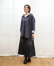 OLKKD07099 eur3(エウルキューブ) 【大きいサイズ】ダンボールリバーフーディトップス グレー