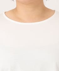 OLKKD08119 eur3(エウルキューブ) 【大きいサイズ】レースキャミ×袖シア―トップスセット ブルー
