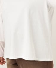 OLKKD08119 eur3(エウルキューブ) 【大きいサイズ】レースキャミ×袖シア―トップスセット ブルー