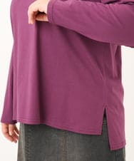 OLKKD09064 eur3(エウルキューブ) 【WEB先行販売】【大きいサイズ】ドロップショルダーロゴTシャツ ワイン