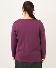 OLKKD09064 eur3(エウルキューブ) 【WEB先行販売】【大きいサイズ】ドロップショルダーロゴTシャツ ワイン