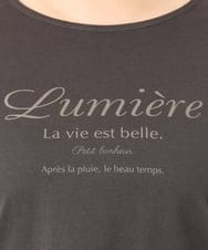 OLKKD09064 eur3(エウルキューブ) 【WEB先行販売】【大きいサイズ】ドロップショルダーロゴTシャツ ダークグレー
