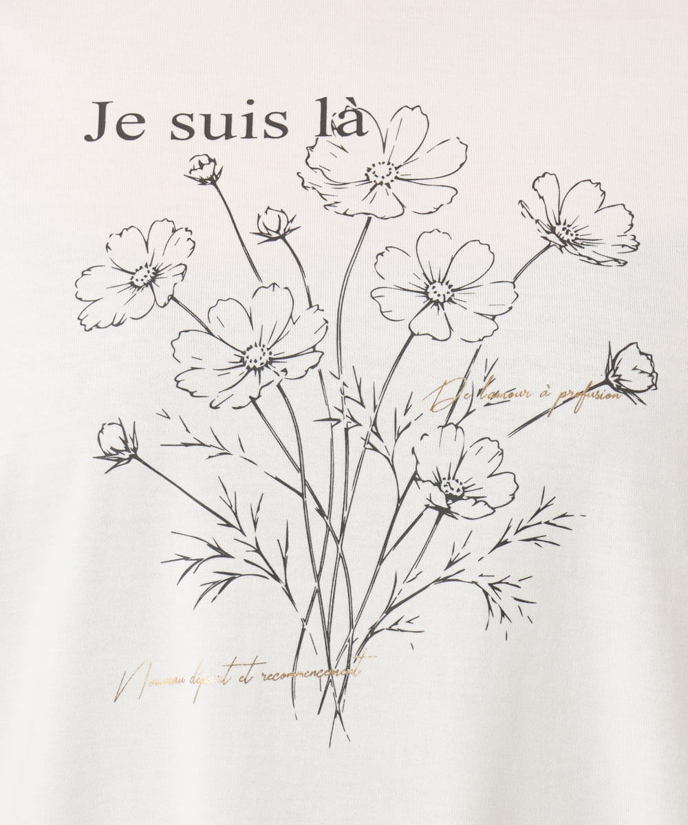 OLKKD10064 eur3(エウルキューブ) 【WEB先行販売】【大きいサイズ】プリント長袖Tシャツ ホワイト