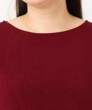OLKKD11089 eur3(エウルキューブ) 【大きいサイズ】袖リブイレヘムカットソー ワイン