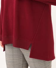 OLKKD11089 eur3(エウルキューブ) 【大きいサイズ】袖リブイレヘムカットソー ワイン