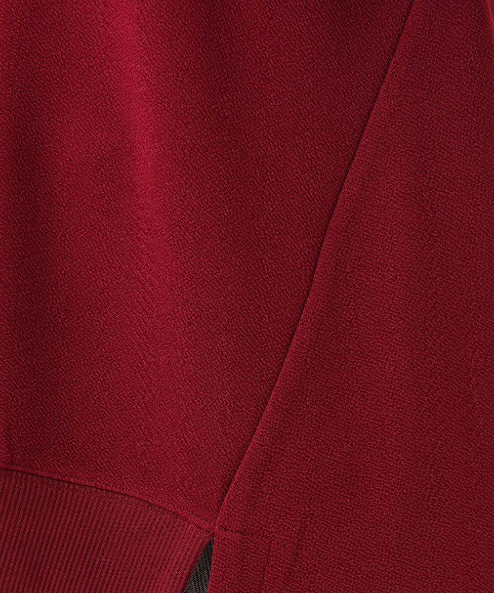 OLKKD11089 eur3(エウルキューブ) 【大きいサイズ】袖リブイレヘムカットソー ワイン